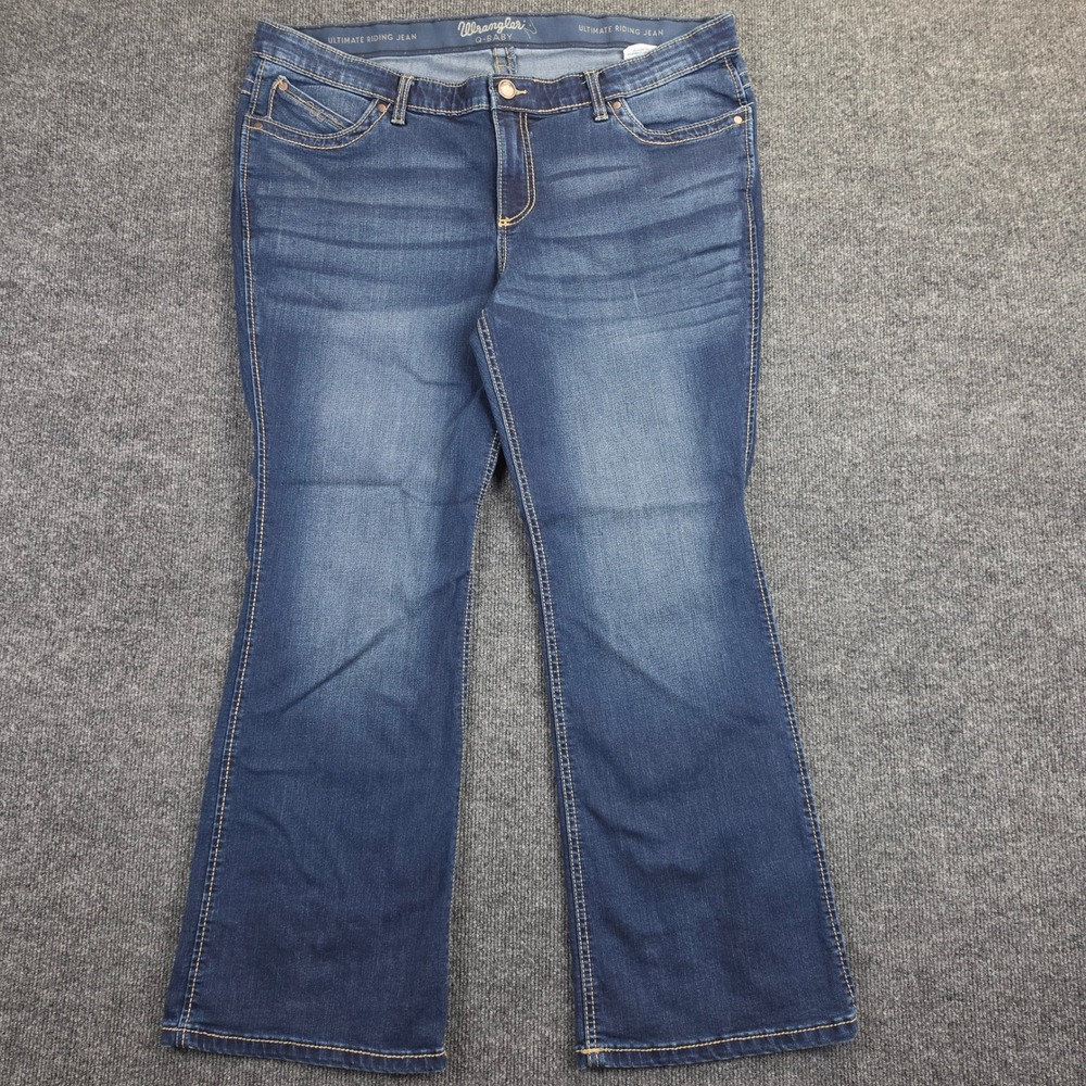 Wrangler Q-Baby Ultimate Riding Jeans Women's 20W x30 Dark Wash Bootcut Denim